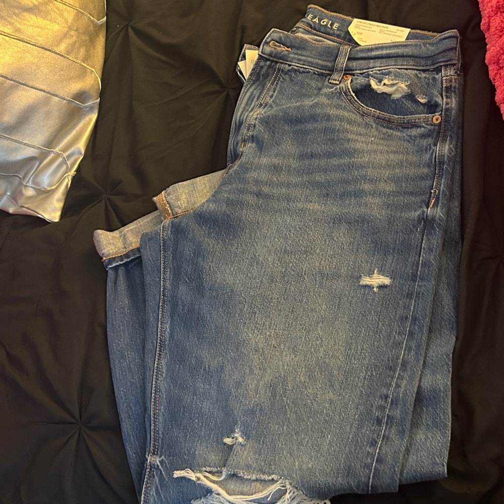 American Eagle Outfitters Blue Distressed Jeans